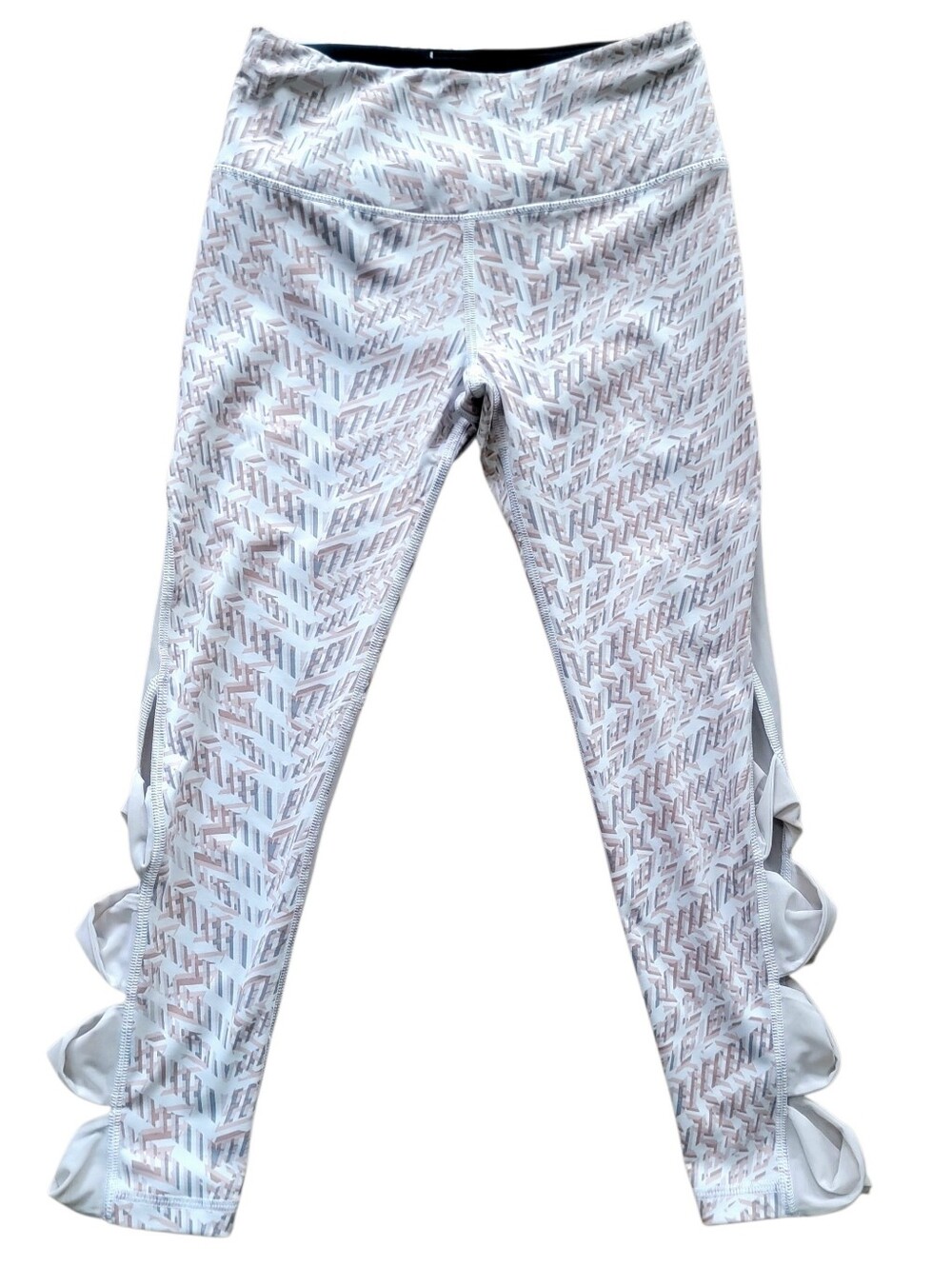 Victoria's Secret Women's XS White Pink Sport VSX Knockout Capri Leggings Gym